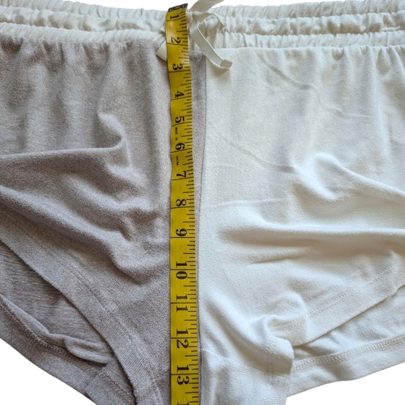 Z Supply Opposites Attract Shorts Lounge Bone Taupe Elastic Waist Women Large - Picture 13 of 13